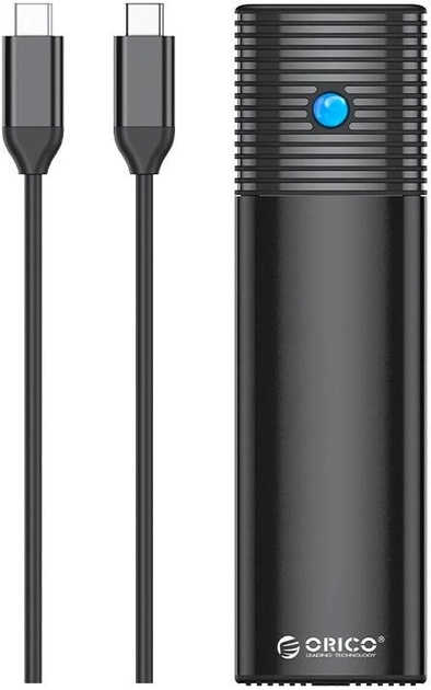 Зовнішня кишеня для диска ORICO M.2 NVMe/NGFF (SATA) USB 3.2 Type-C Black (HC380503)