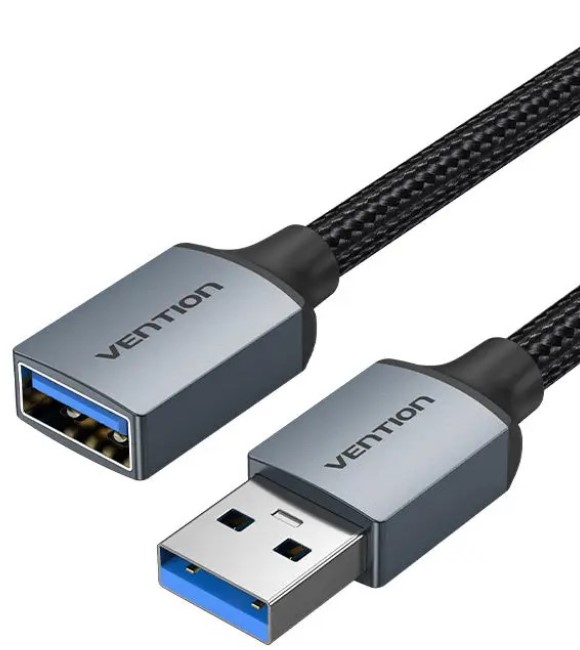Кабельний подовжувач Vention (CBLHF) USB (тато)  -  USB V 3.0 (мама), 1m Black Vention - купити в Україні