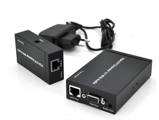 Подовжувач сигналу Voltronic VGA 300m Cat5e/6e, 1080P Black Voltronic - купити в Україні