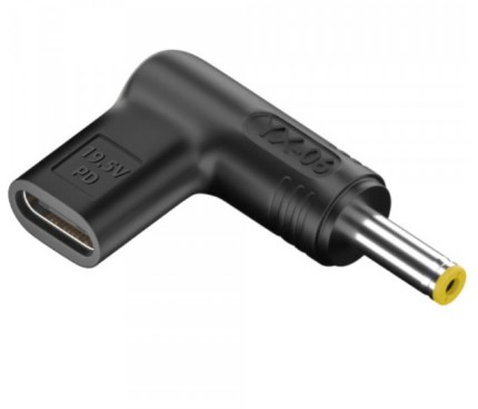 Перехідник Infinity Acer Compaq HP Fujitsu Toshiba 19.5V Power Delivery Type-C (мама) - DC (тато) 5.5 * 2.5мм Black