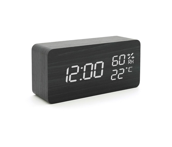 Настільний годинник VST 862S Black Wooden (VST-862SB/W) VST - купити в Україні