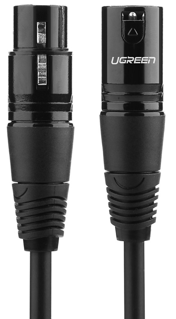 Аудіо-кабель Ugreen AV130 XLR (тато) - XLR (мама) 2м 20710 Black (90401986) Ugreen - купити в Україні