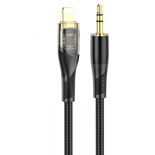 Аудіо-кабель Hoco UPA25 mini-jack 3, 5 мм (тато) - Lightning (тато) 1м Black