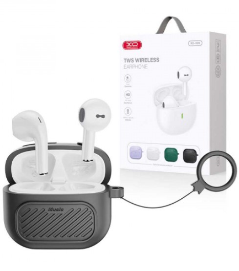 Бездротові навушники XO X26 graphic TWS Black with silicone case and lanyard