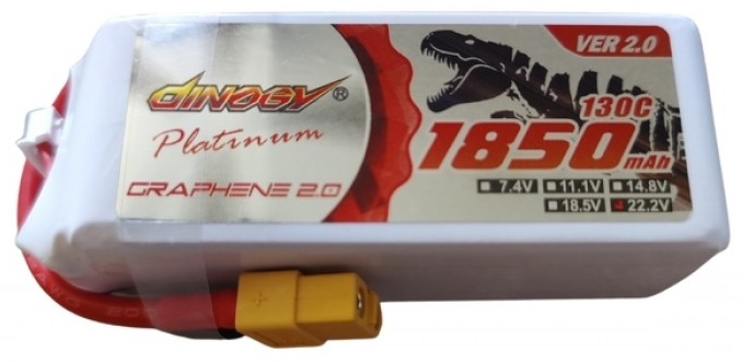 Акумулятор Dinogy PLATINUM G2.0 Li-Pol 1850 мАг 22.2 В XT60 130C (DLC-6S1850XTPV2-XT)