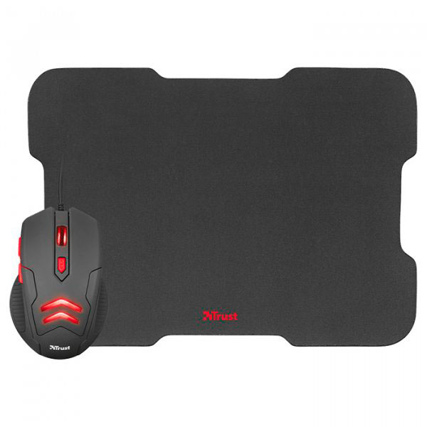 

Мишка USB ігрова Trust Ziva Gaming with Mouse pad (з килимком) Black/Red, Ziva Gamin