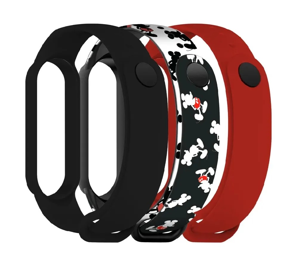 Набір ремінців для фітнес-браслета ArmorStandart Xiaomi Mi Band 7/6/5 Cartoon Mickey Siluet (ARM77043)