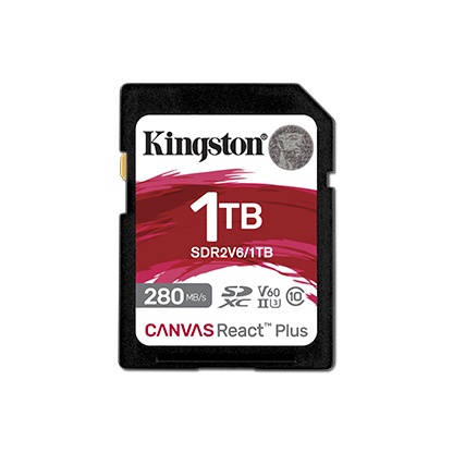 Карта памяті Kingston CANVAS REACT PLUS 1TB SDXC UHS-II U3 CLASS 10 V60 (SDR2V6/1TB)