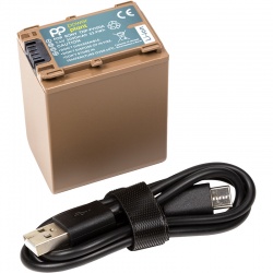Акумулятор для фотоапарата PowerPlant Sony TNP-FV100A 3090mAh з кабелем Type-C PowerPlant - купити в Україні