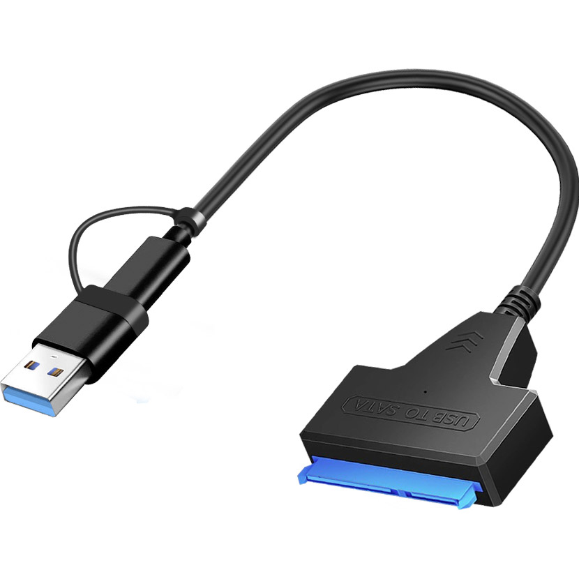 Зовнішня кишеня для диска Dynamode DM-AD-SATA-U3 для HDD 2, 5 SATA II/III / SSD Black USB 3.0 Type-A /Type-C Dynamode - купити в Україні