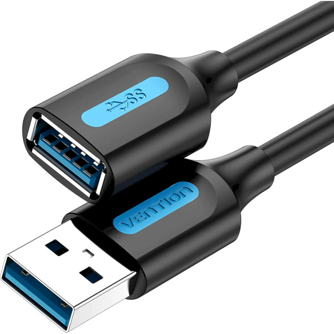 Кабельний подовжувач Vention CBHBD USB 3.0 (тато) - USB (мама) 0.5м Black Vention - купити в Україні