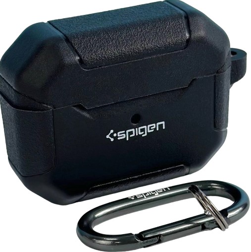 Чохол для навушників Infinity SGP Case Apple AirPods 1/2 with carabine Black