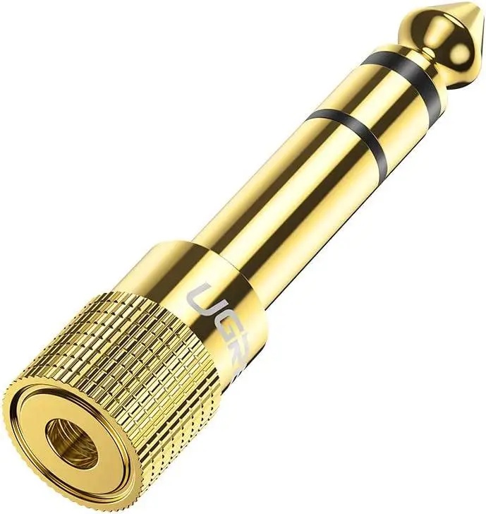 Перехідник Ugreen 20503 jack 6.5 мм (тато) - mini-jack 3.5 мм (мама) Gold