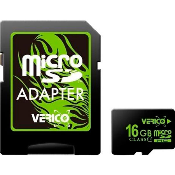 

Карта памяті MicroSDHC 16Gb class 10 (SD адаптер) Verico UHS-I, 16 GB microSDHC Class 10 + SD adapter