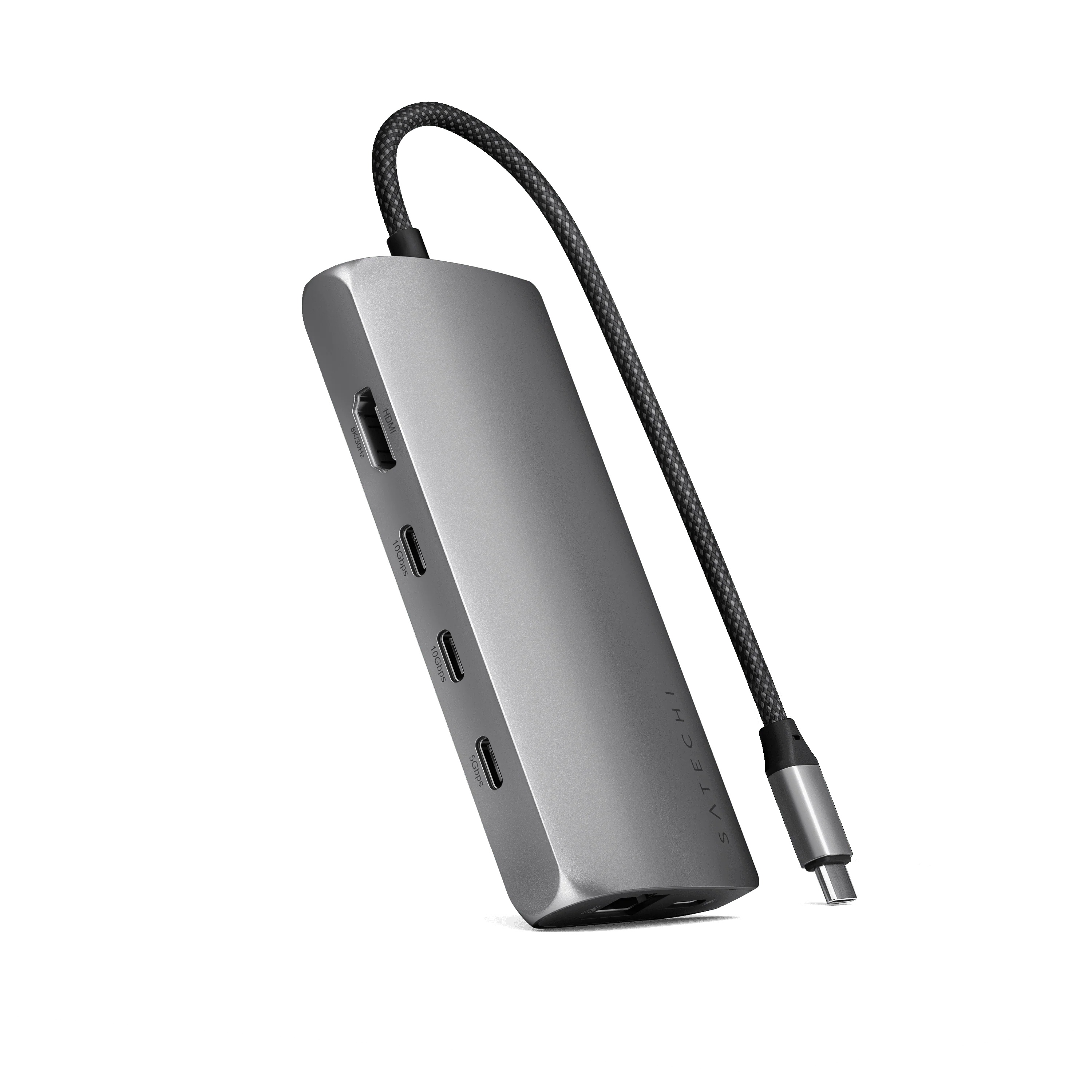USB-хаб Satechi USB-C Multiport Adapter 8K With Ethernet V3 Space Gray (ST-P8KEM)