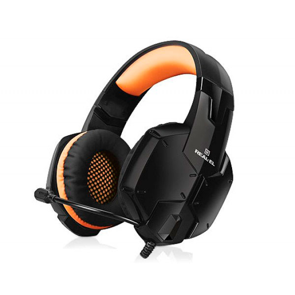 

Навушники накладні провідні з мікрофоном REAL-EL GDX-7700 Surround 7.1 Black-Orange, GDX-7700 Surround 7.1