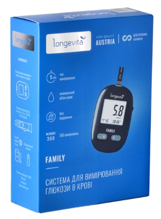 Глюкометр LONGEVITA Family