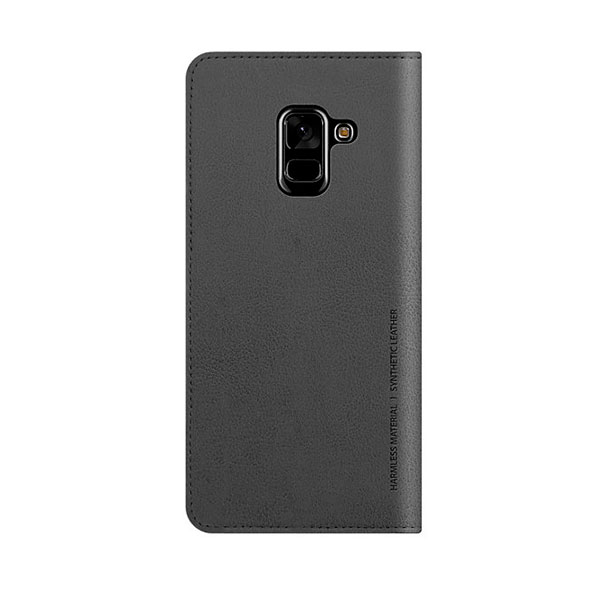 

Чохол-книжка для Samsung Galaxy A730 A8+ 2018 Flip wallet leather cover Charcoal Gray, Flip Wallet для Samsung A8+ 2018 A730