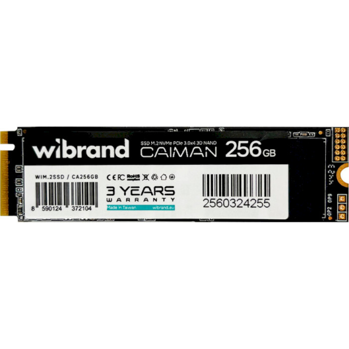 Внутрішній SSD диск Wibrand Caiman 256GB M.2 NVMe (WIM.2SSD/CA256GB)