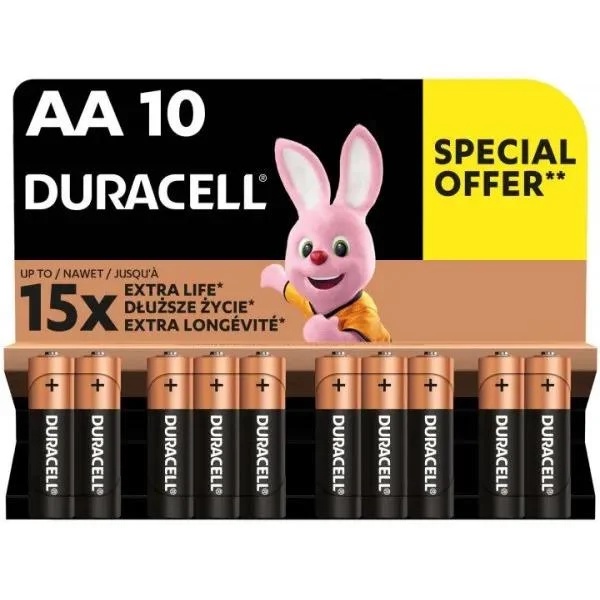 Батарейка Duracell Duralock Basic AAA (LR03) 10 шт, 1.5V (MN2400 10BL)
