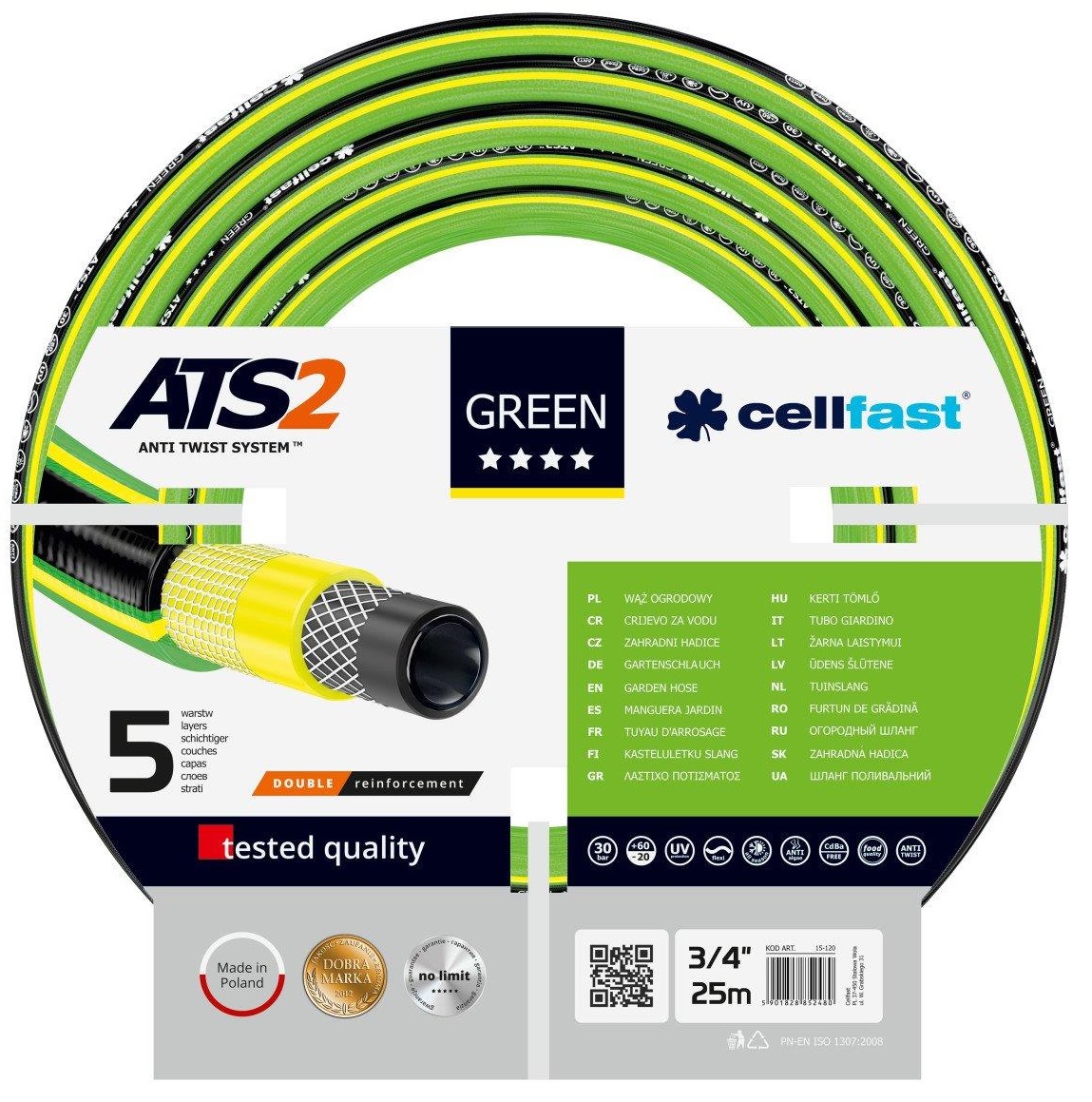 Шланг Cellfast GREEN ATS 3/4 25м (15-120) Cellfast - купити в Україні