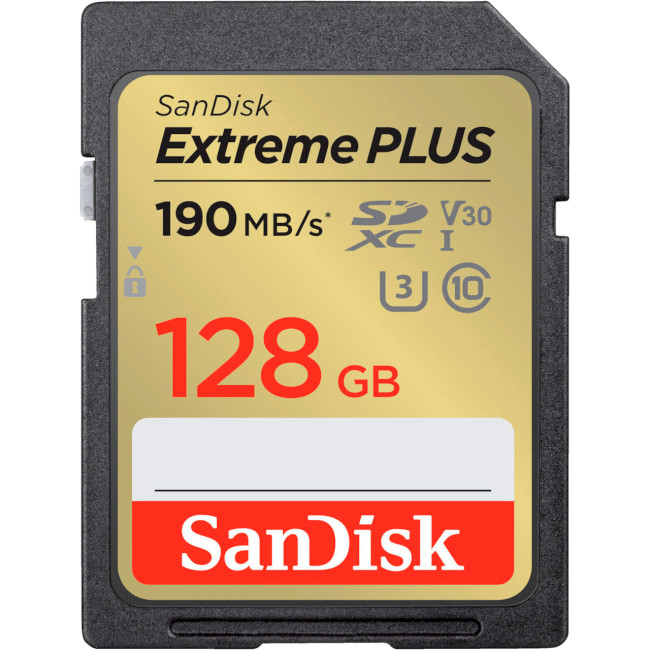Карта памяті SanDisk SDXC Extreme Plus 128GB UHS-I U3 V30 Class 10 (SDSDXWA-128G-GNCIN)