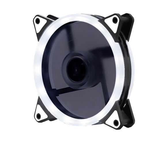 Вентилятор для ПК Voltronic 12025 DC sleeve fan 3pin + 4pin White двосторонній