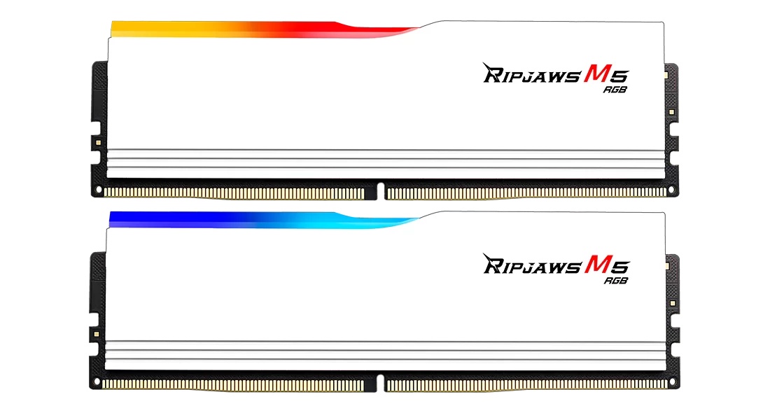 Оперативна память G.Skill 32GB (2x16GB) DDR5 6400 MHz Ripjaws M5 RGB White (F5-6400J3239G16GX2-RM5RW)