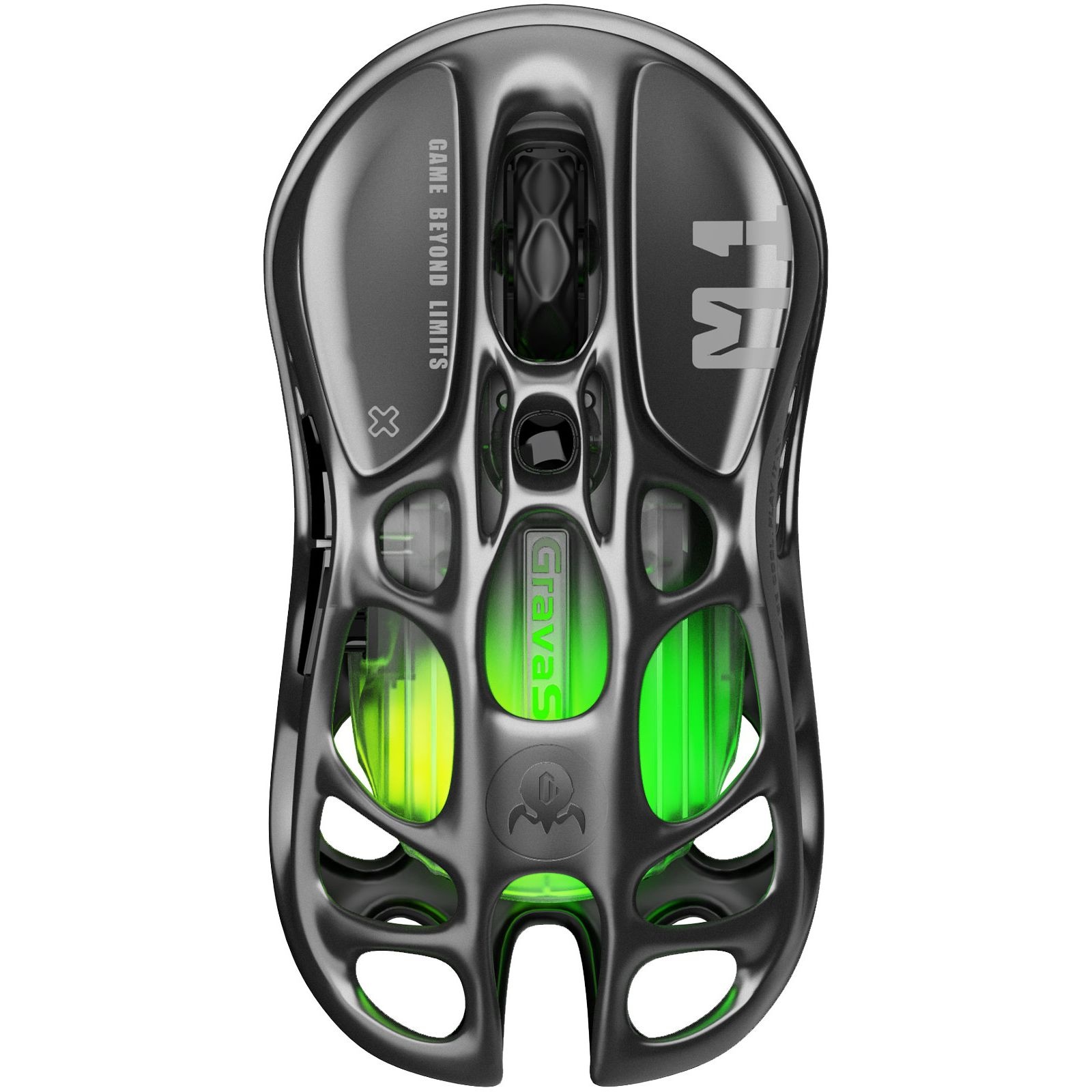Мишка GravaStar Mercury M1 Pro, magnesium alloy body, BT/WL/USB-A, RGB Gunmetal Gray