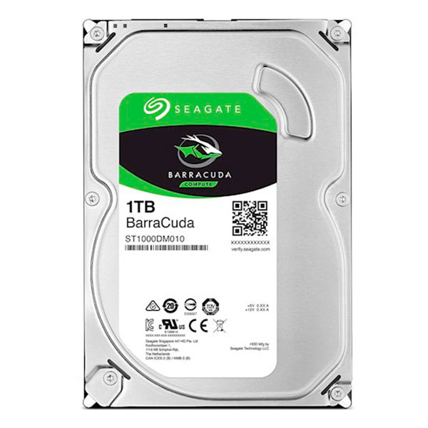 

Жорсткий диск внутрішній 1TB SATA 7200RPM 6GB/S/64MB ST1000DM010 Seagate, BarraCuda HDD 1TB 7200rpm 64MB