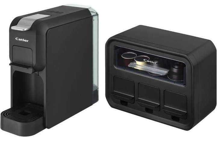 Кавоварка Catler ES721PORTOB Black + бокс для адаптерів та капсул