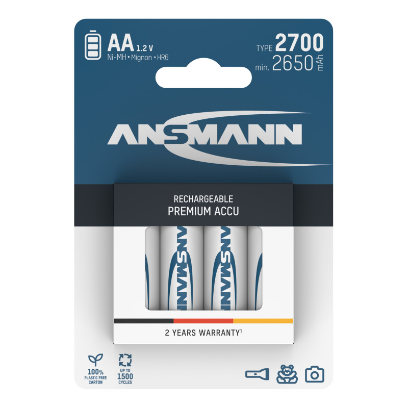 Акумулятор Ansmann AA 4 X 2700 MAH NIMH 1.2V PREMIUM