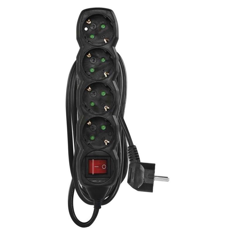 Мережевий фільтр Emos PC1423R Black