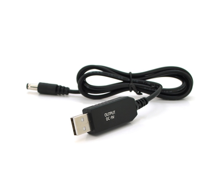 Кабель живлення для роутера Infinity 5.5 - 2.5mm (M) - USB2.0 (Out: 9V), 1м Black Infinity - купити в Україні