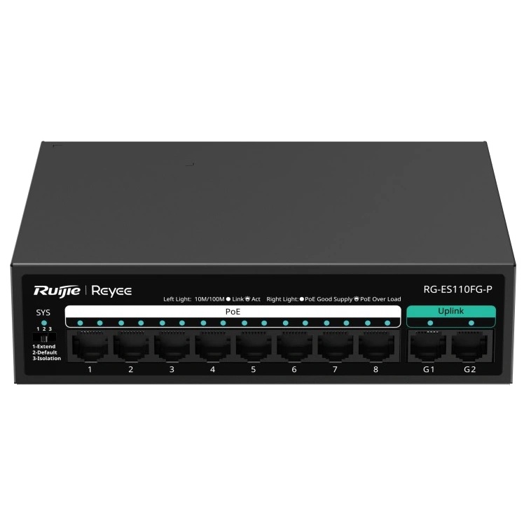 Світч Ruijie Reyee RG-ES110FG-P Black