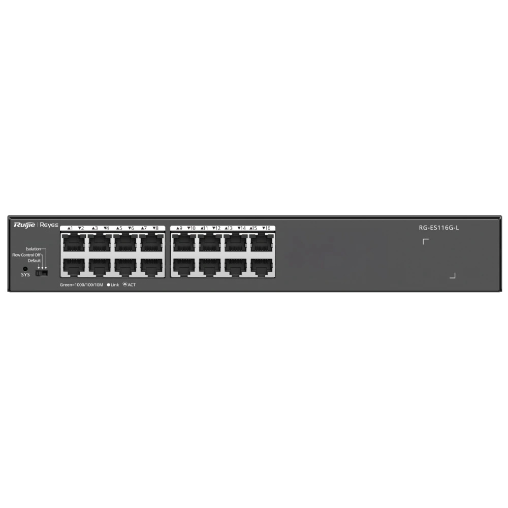 Світч Ruijie Reyee RG-ES116G-L Black