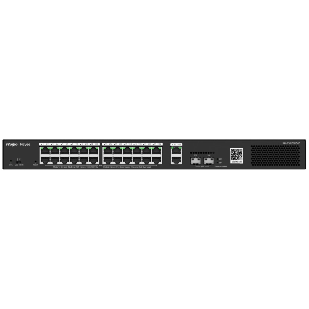 Світч Ruijie Reyee RG-ES228GS-P Black