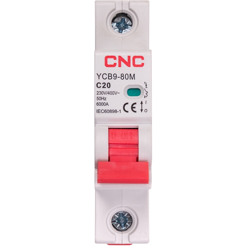 Автоматичний вимикач CNC Electric YCB9-80M 1P C20 6ka (NV821433)