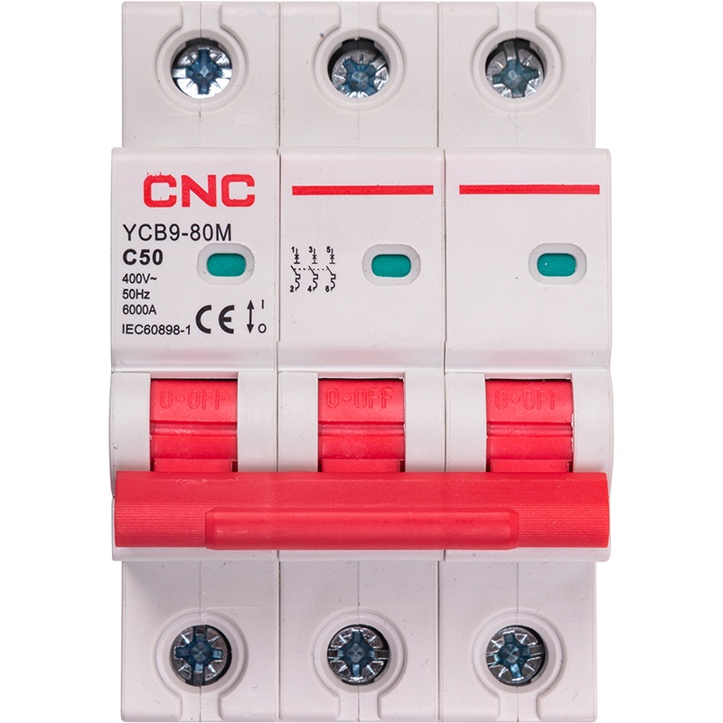 Автоматичний вимикач CNC Electric YCB9-80M 3P C50 6ka (NV821570) CNC Electric - купити в Україні