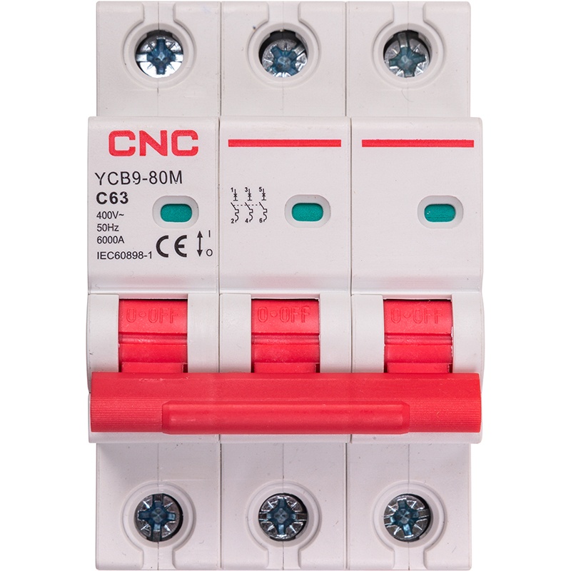Автоматичний вимикач CNC Electric YCB9-80M 3P C63 6ka (NV821587) CNC Electric - купити в Україні