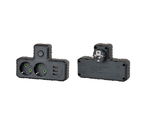 Мережевий розгалужувач Voltronic F302 Black