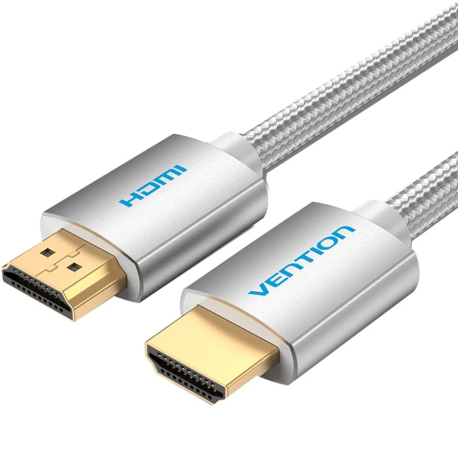 Відео-кабель Vention AABIN HDMI (тато) - HDMI (тато), 15m Metal Silver