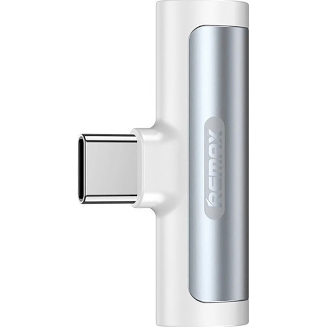 Перехідник Remax RL-LA03A Type-C (тато)  -  Type-C (мама) + minijack 3.5mm White Remax - купити в Україні