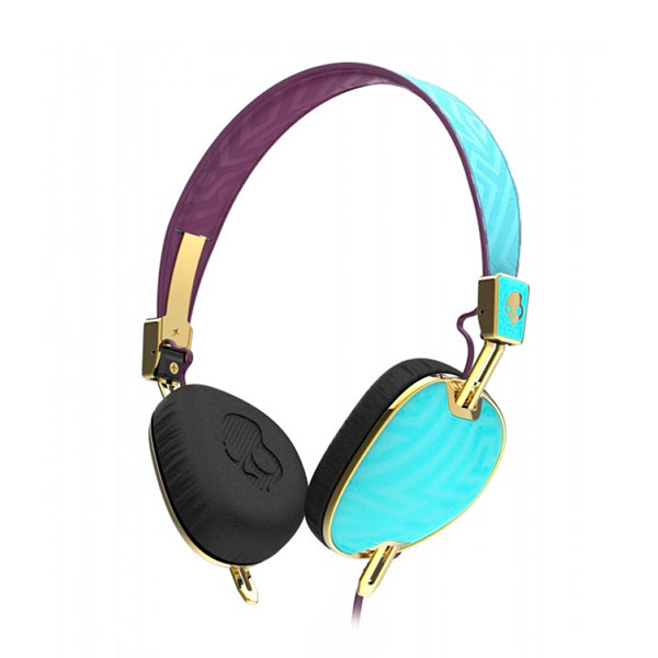 

Навушники накладні провідні з мікрофоном SkullCandy Knockout Robin/Smoked Purple/Gold, Knockout