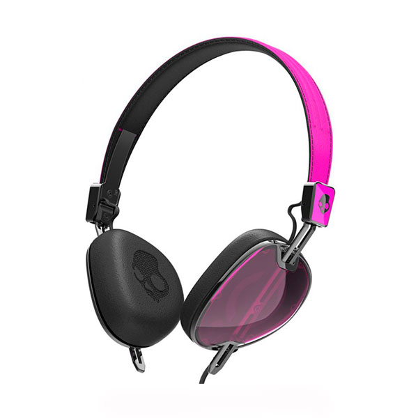

Навушники накладні провідні з мікрофоном SkullCandy Knockout Hot Pink/Black, Knockout