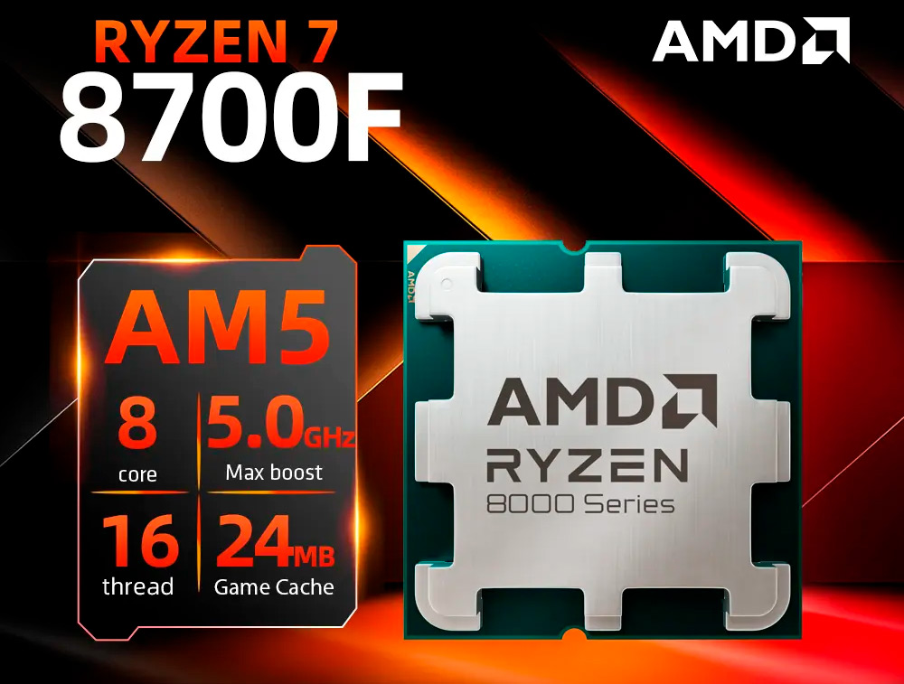 Процессор AMD Ryzen 7 8700F (100-000001590) Tray купить, цена