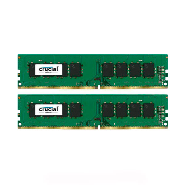 

Оперативна память Micron Crucial DDR4 2400 8GBx2 KIT, Retail, 16 GB (2x8GB) DDR4 2400 MHz