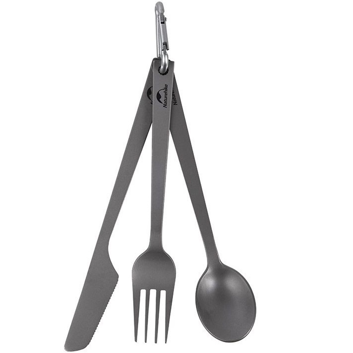 Набір столових приборів Naturehike NH19T011-D Gray з мішечком (6927595736739)