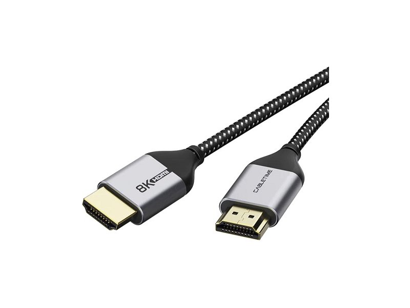 Відео-кабель Cabletime HDMI (тато) - HDMI (тато) 2.1V 8K Ultra HD, 1м Black (CA914579) Cabletime - купити в Україні