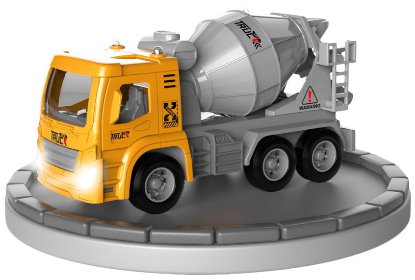 Іграшкова техніка DIY Toys Бетономішалка Pull-Back Gray Yellow (CJ-4069544)